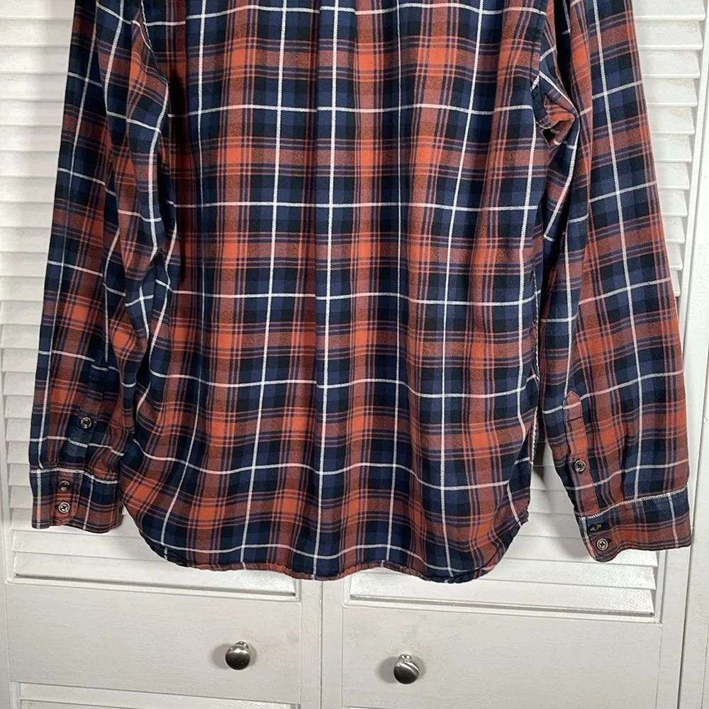 VANS Sycamore Flannel Long Sleeve Shirt, Dress Blue Sequoia, Size Large, Stylish - Picture 10 of 15